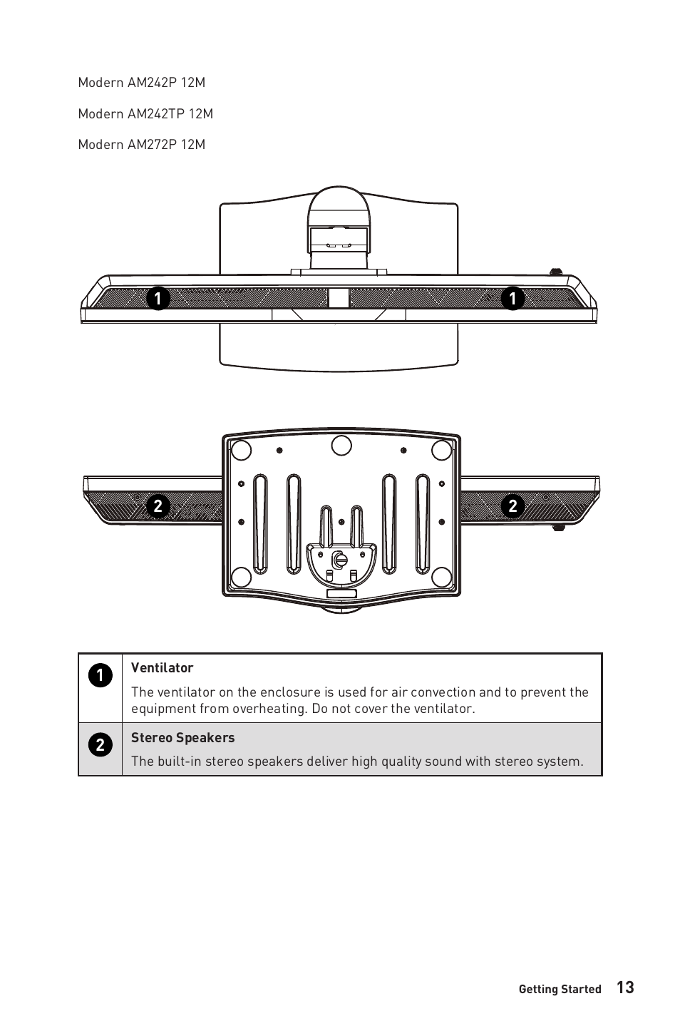 MSI 27" Modern AM272P All-in-One Desktop Computer (Black) User Manual | Page 13 / 49