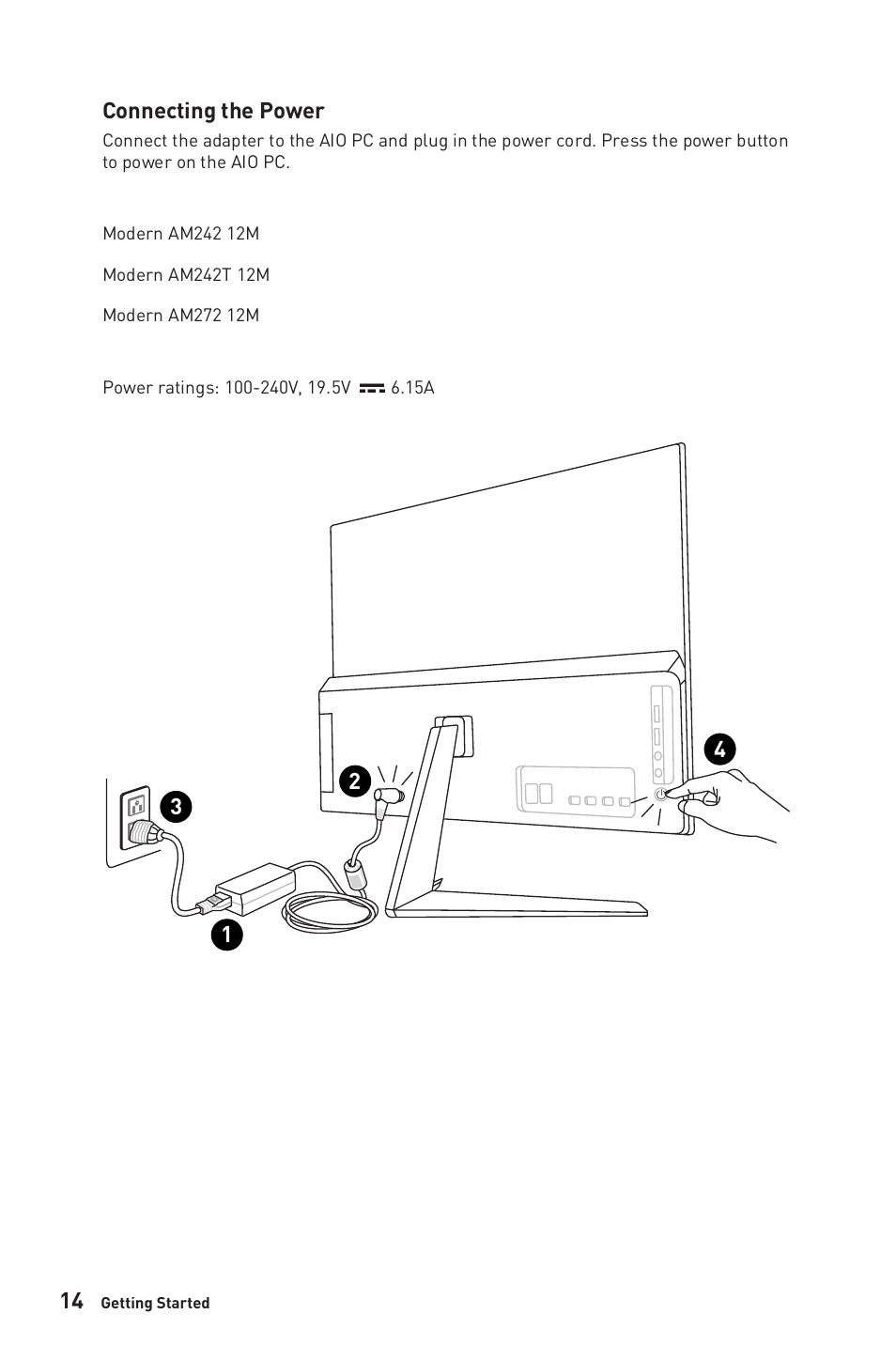 MSI 27" Modern AM272P All-in-One Desktop Computer (Black) User Manual | Page 14 / 49