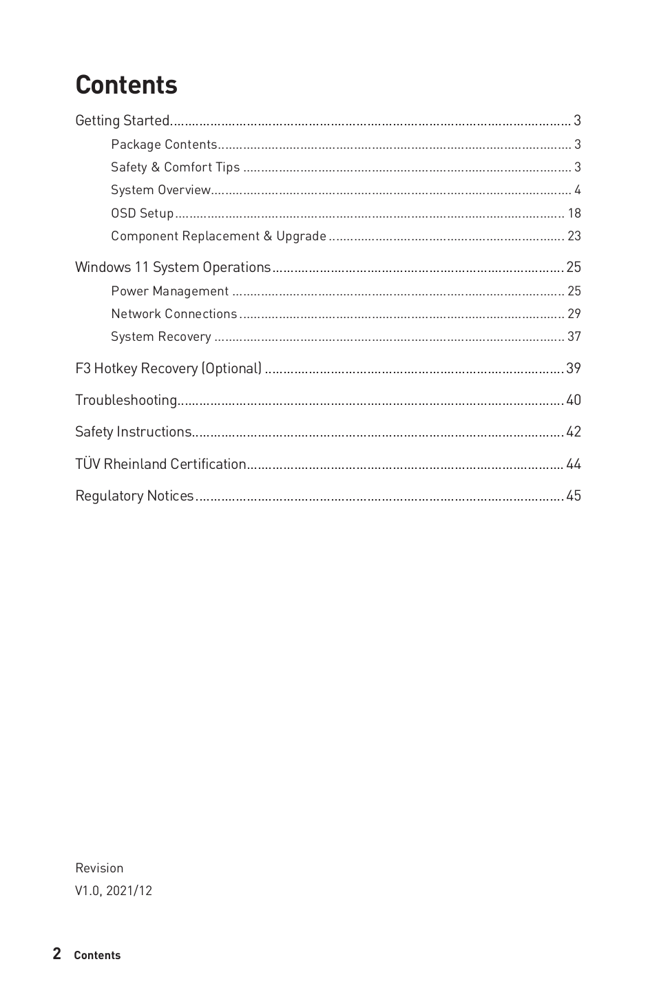 MSI 27" Modern AM272P All-in-One Desktop Computer (Black) User Manual | Page 2 / 49
