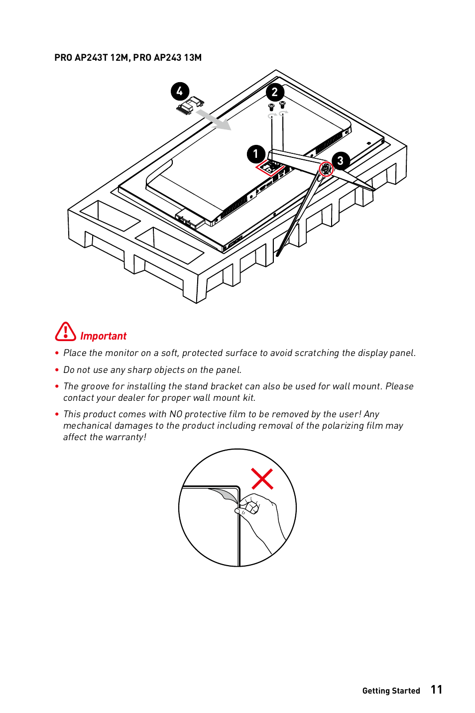 MSI 23.8" PRO AP243TP 12M Multi-Touch All-in-One Desktop Computer User Manual | Page 11 / 42