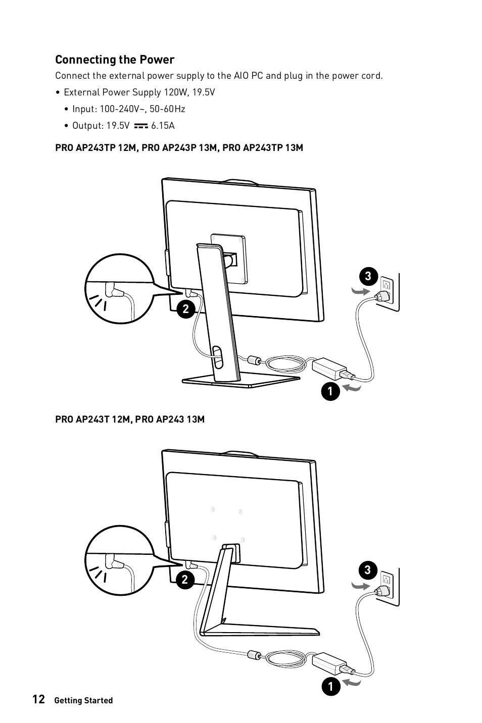 MSI 23.8" PRO AP243TP 12M Multi-Touch All-in-One Desktop Computer User Manual | Page 12 / 42