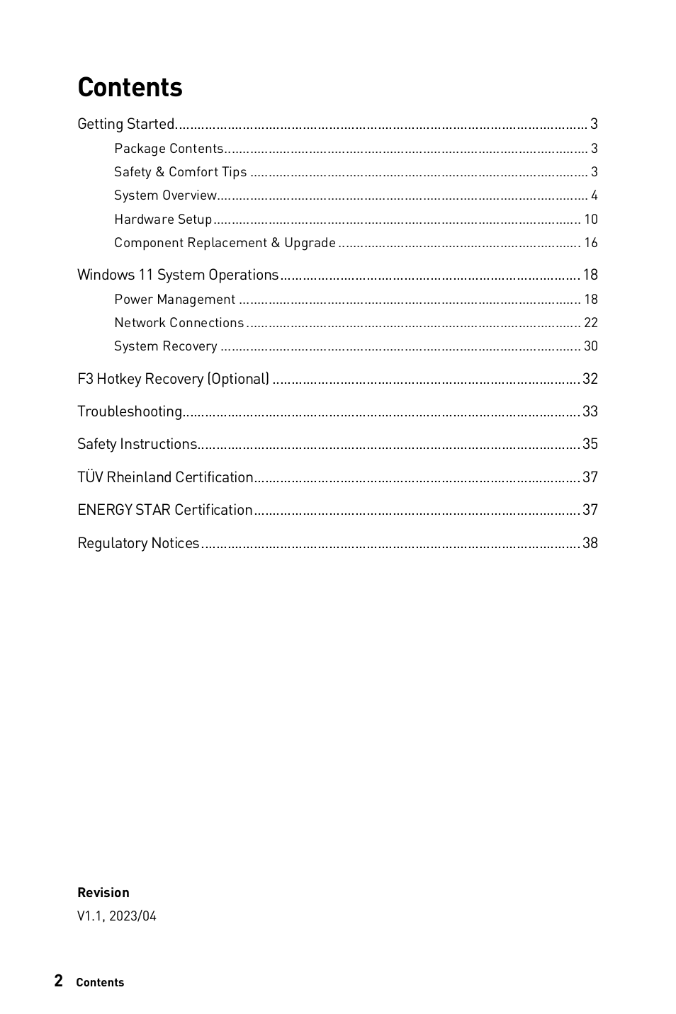 MSI 23.8" PRO AP243TP 12M Multi-Touch All-in-One Desktop Computer User Manual | Page 2 / 42