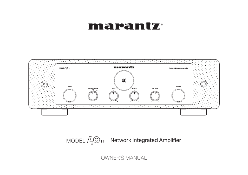 Marantz MODEL 40n Stereo 140W Integrated Amplifier (Black) User Manual | 114 pages