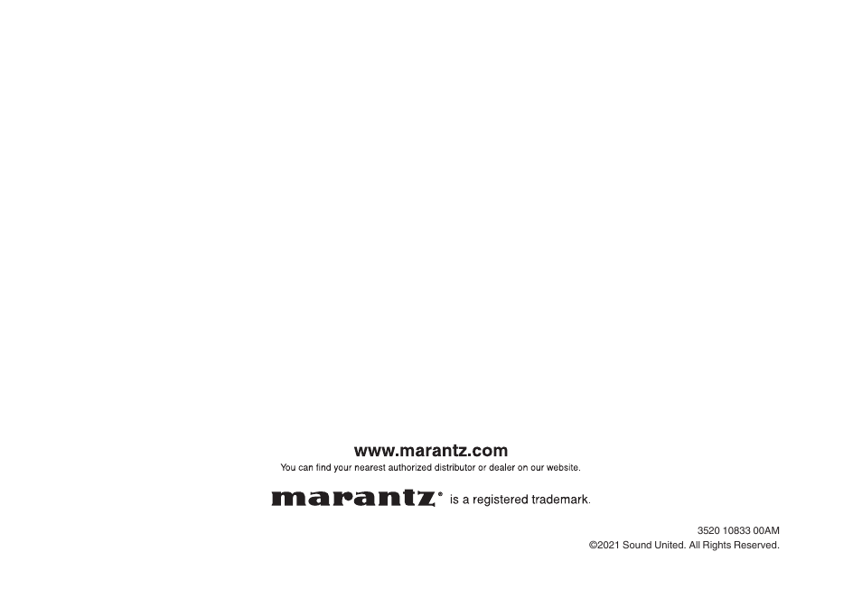 Marantz MODEL 40n Stereo 140W Integrated Amplifier (Black) User Manual | Page 114 / 114