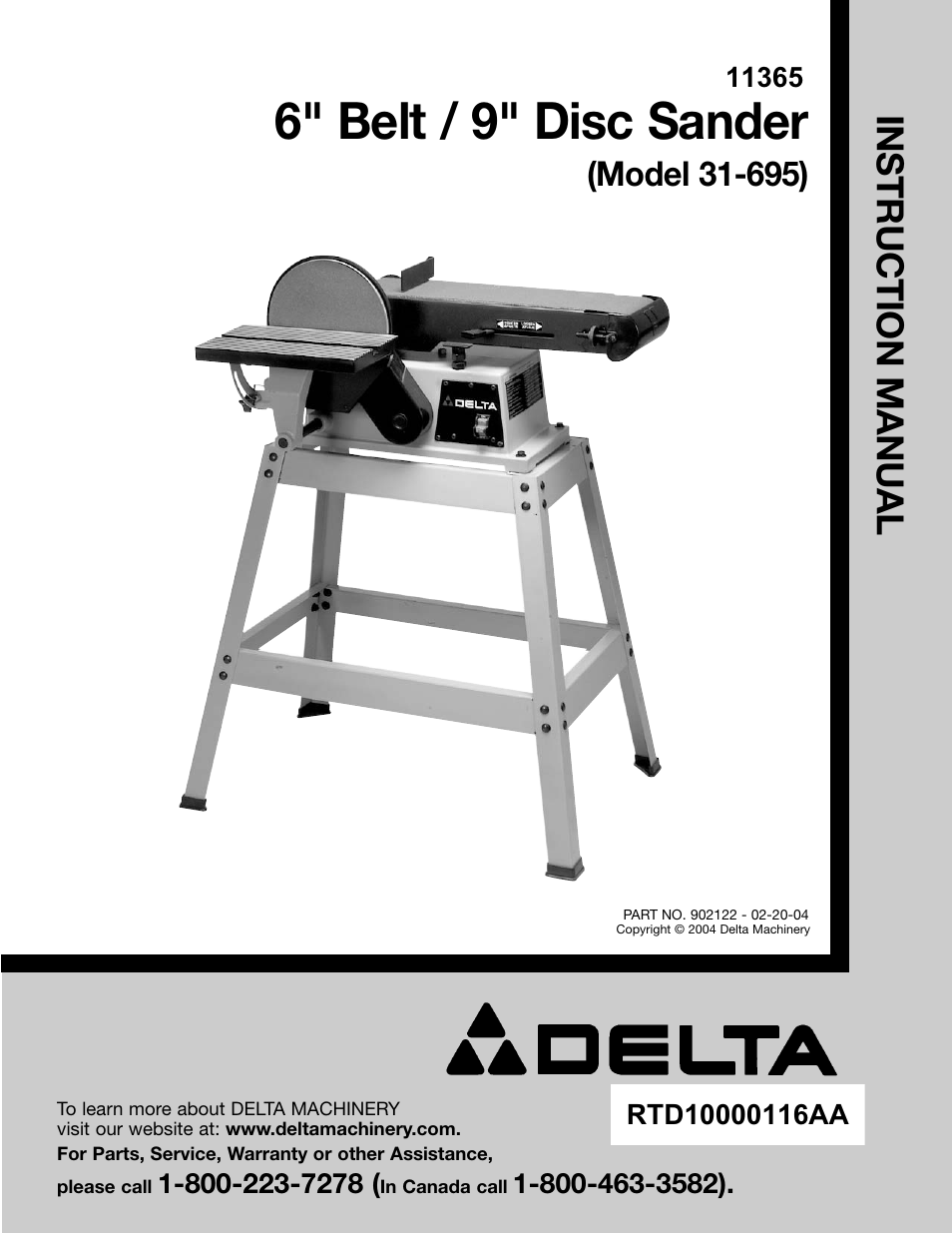 Delta (Model 31-695) User Manual | 21 pages