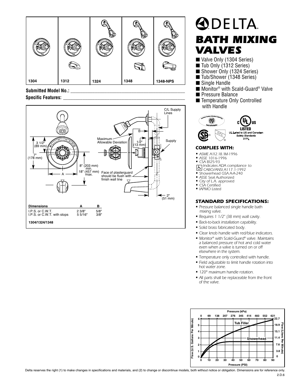 Delta 1304 User Manual | 2 pages