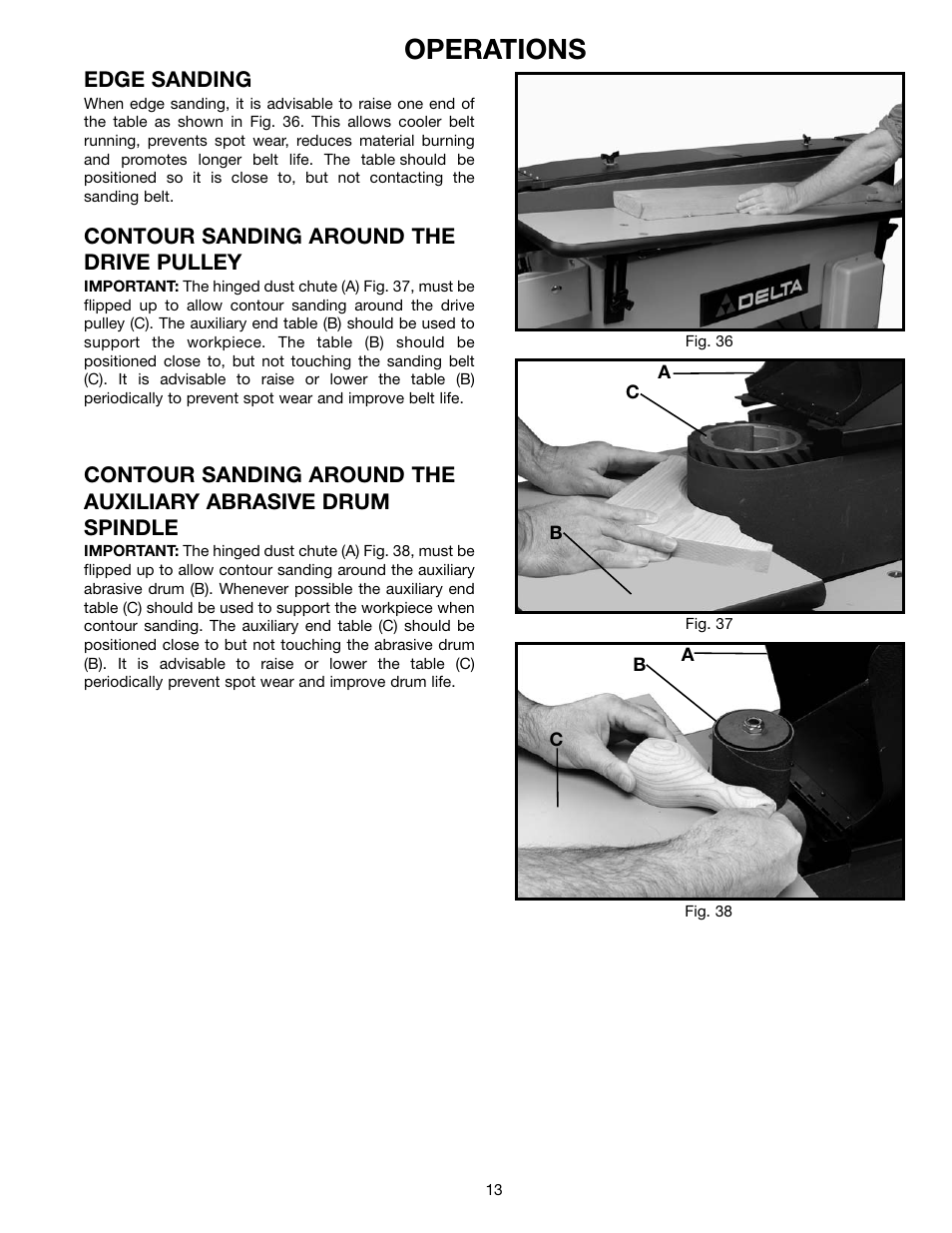 Operations | Delta 31-392 User Manual | Page 13 / 16