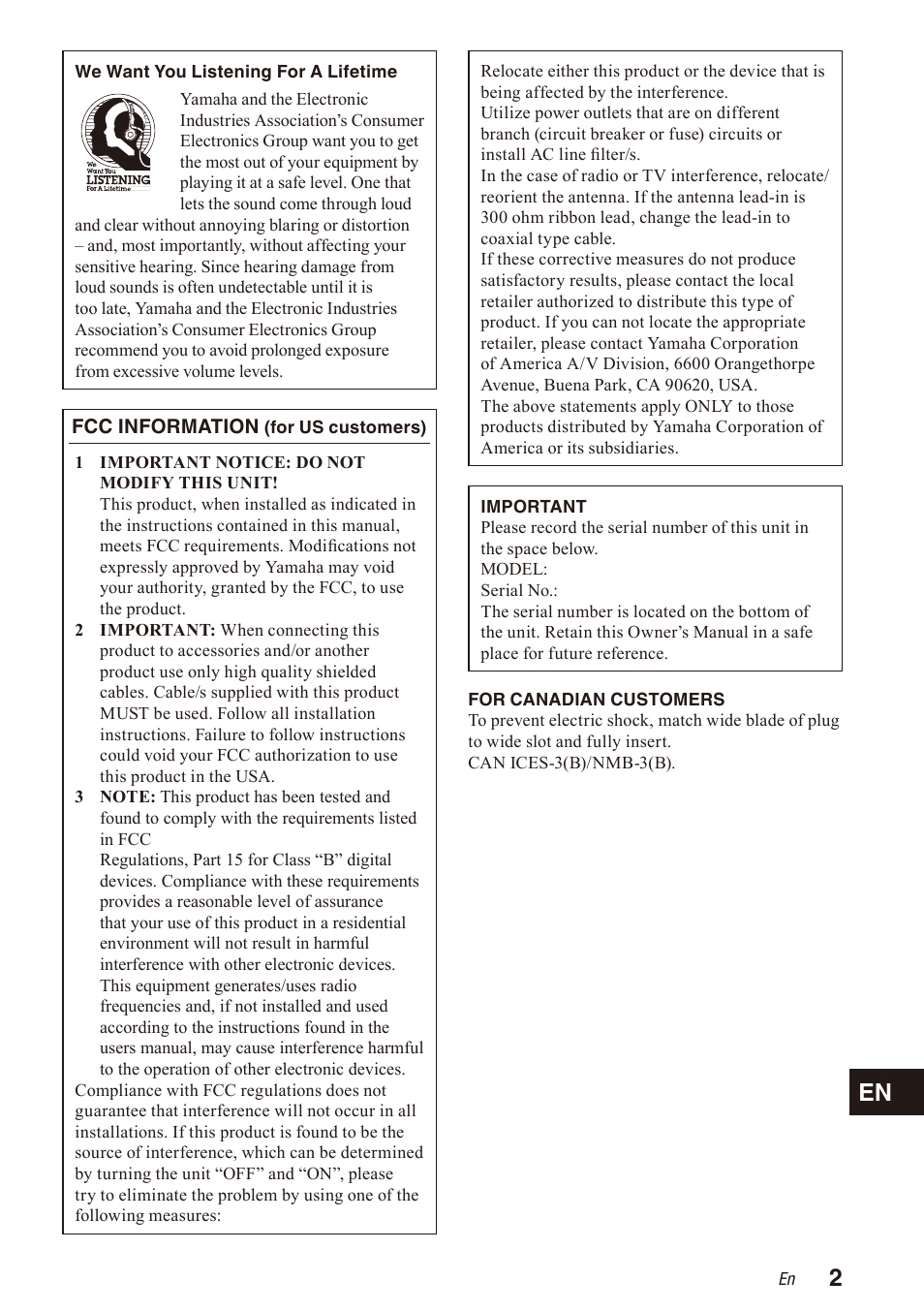 Yamaha WXA-50 MusicCast Wireless Streaming Amplifier (Dark Silver) User Manual | Page 3 / 52