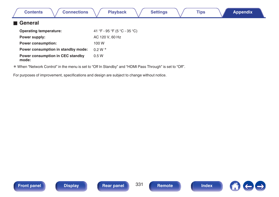 Ogeneral | Marantz AV 10 Reference 15.4-Channel Home Theater Preamplifier/Processor User Manual | Page 331 / 336
