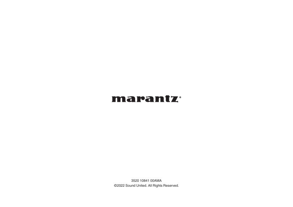 Marantz AV 10 Reference 15.4-Channel Home Theater Preamplifier/Processor User Manual | Page 336 / 336