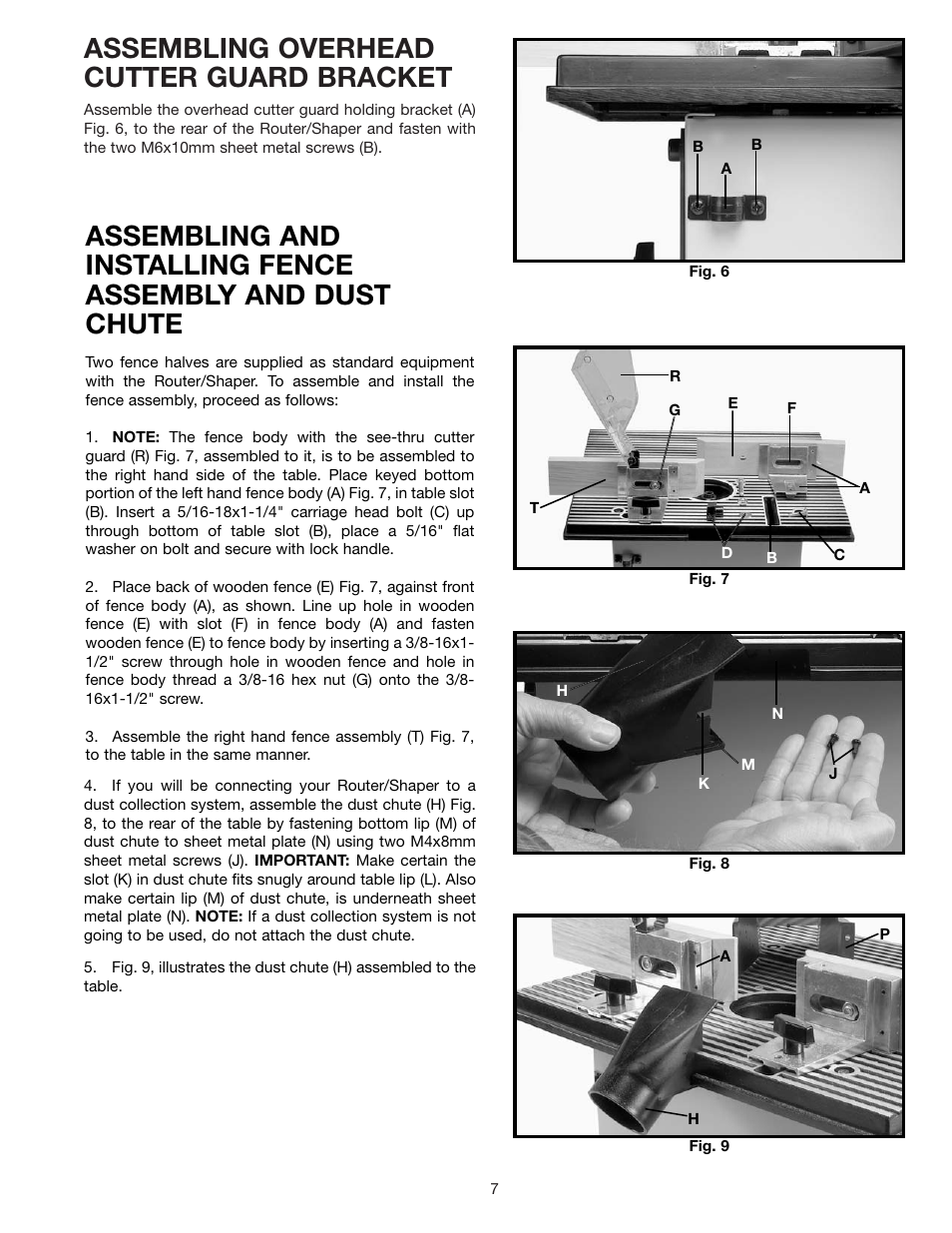 Assembling overhead cutter guard bracket | Delta 902118 43-505 User Manual | Page 7 / 18