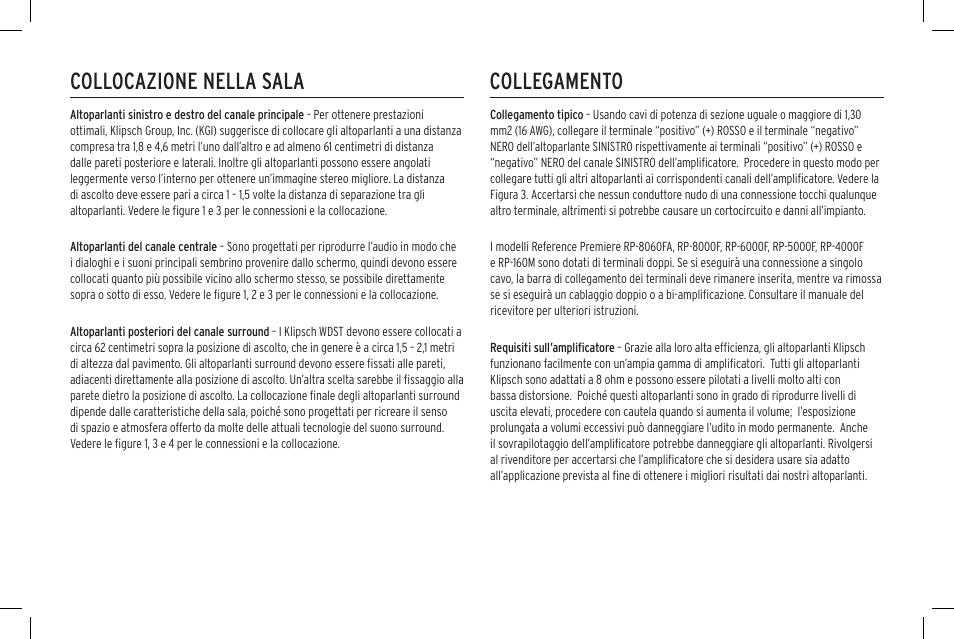 Collocazione nella sala collegamento | Klipsch Reference Premiere RP-500SA II Two-Way Dolby Atmos Elevation/Surround Speakers (Ebony, Pair) User Manual | Page 46 / 68