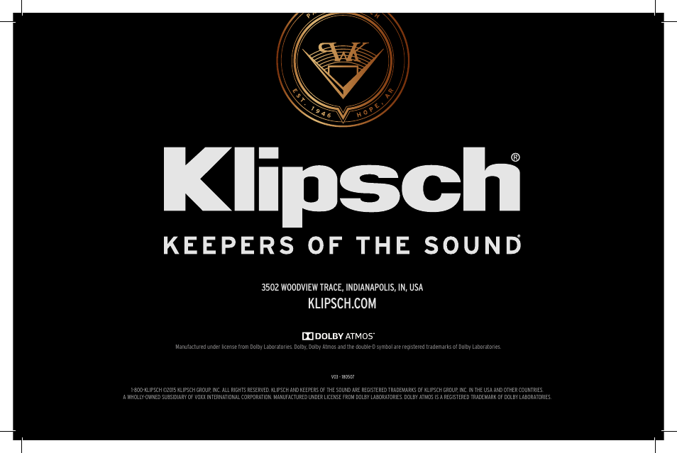 Klipsch Reference Premiere RP-500SA II Two-Way Dolby Atmos Elevation/Surround Speakers (Ebony, Pair) User Manual | Page 68 / 68