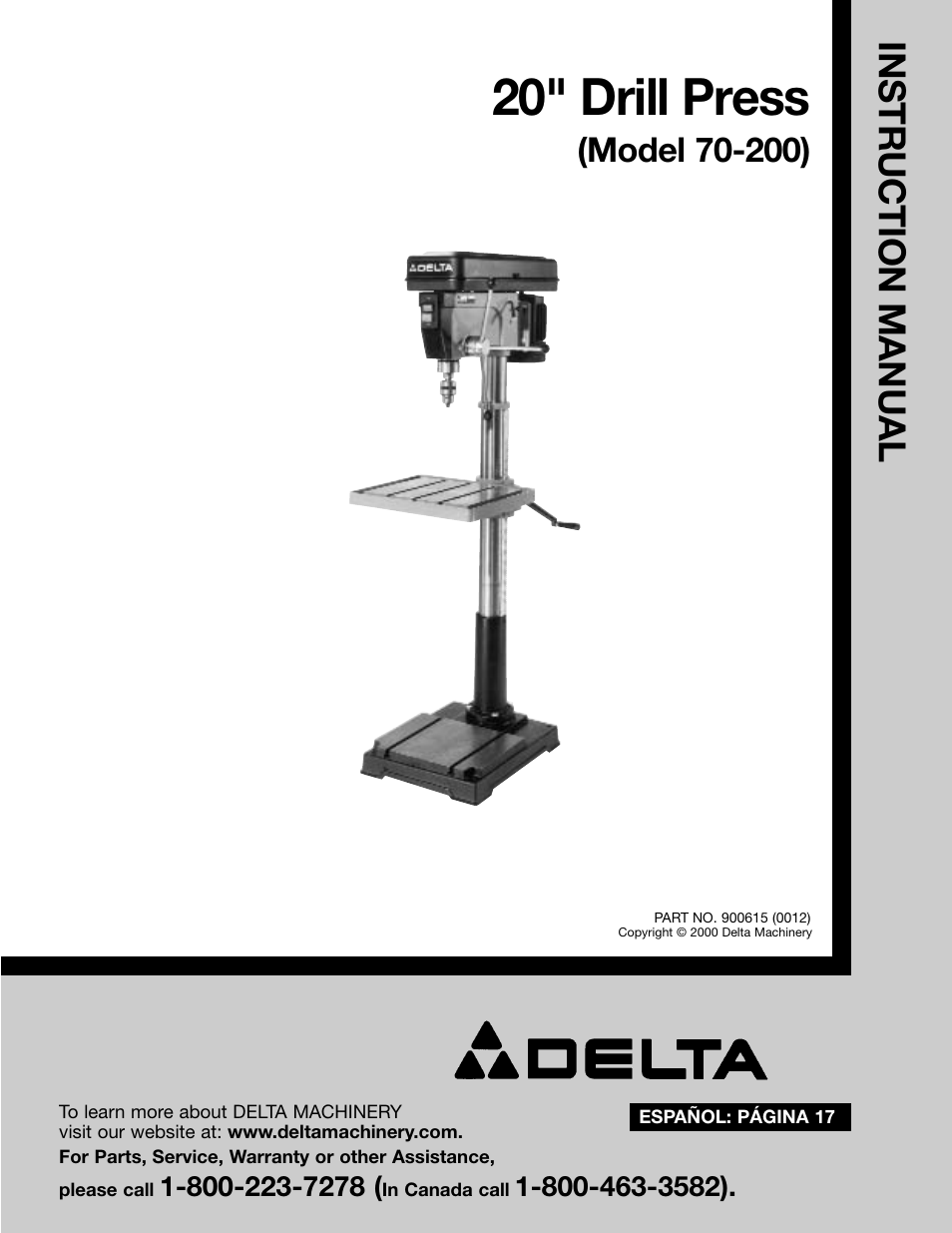 Delta 70-200 User Manual | 17 pages