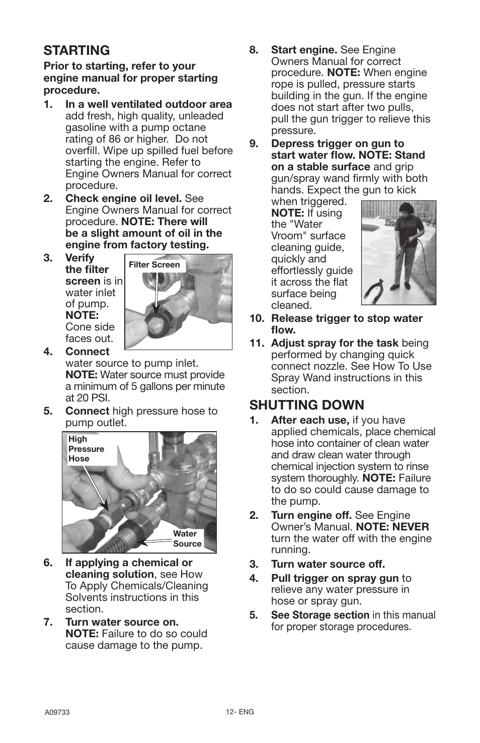 Starting, Shutting down | Delta A09733 User Manual | Page 12 / 18