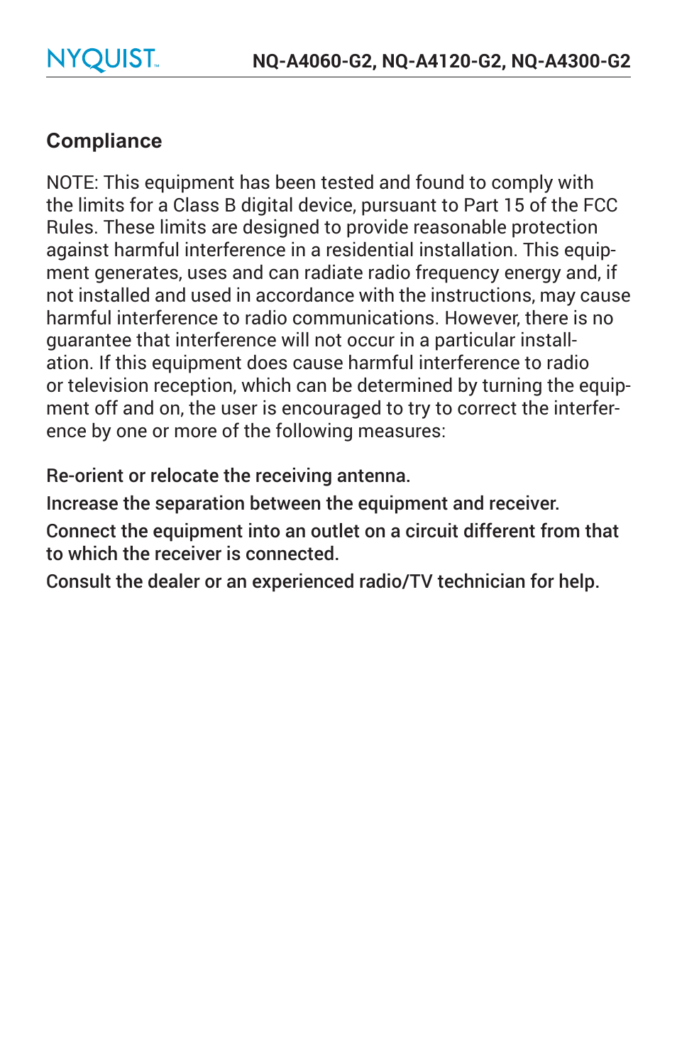 Bogen Nyquist Networked 4-Channel Power Amplifier (4 x 300W) User Manual | Page 9 / 60