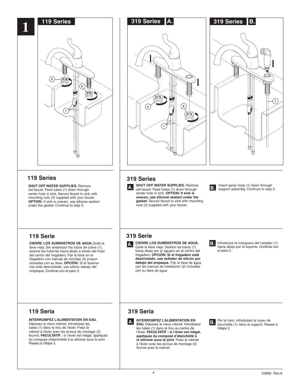 319 series, 319 seria, 119 series | 319 serie | Delta 417-DST User Manual | Page 4 / 12