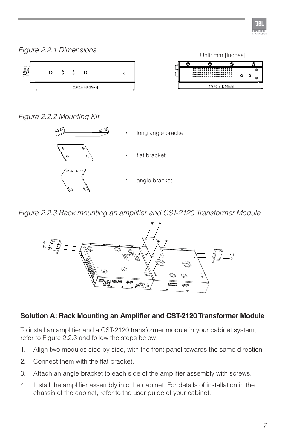 JBL CSA2120 2-Channel Installed Sound Power Amplifier User Manual | Page 7 / 36