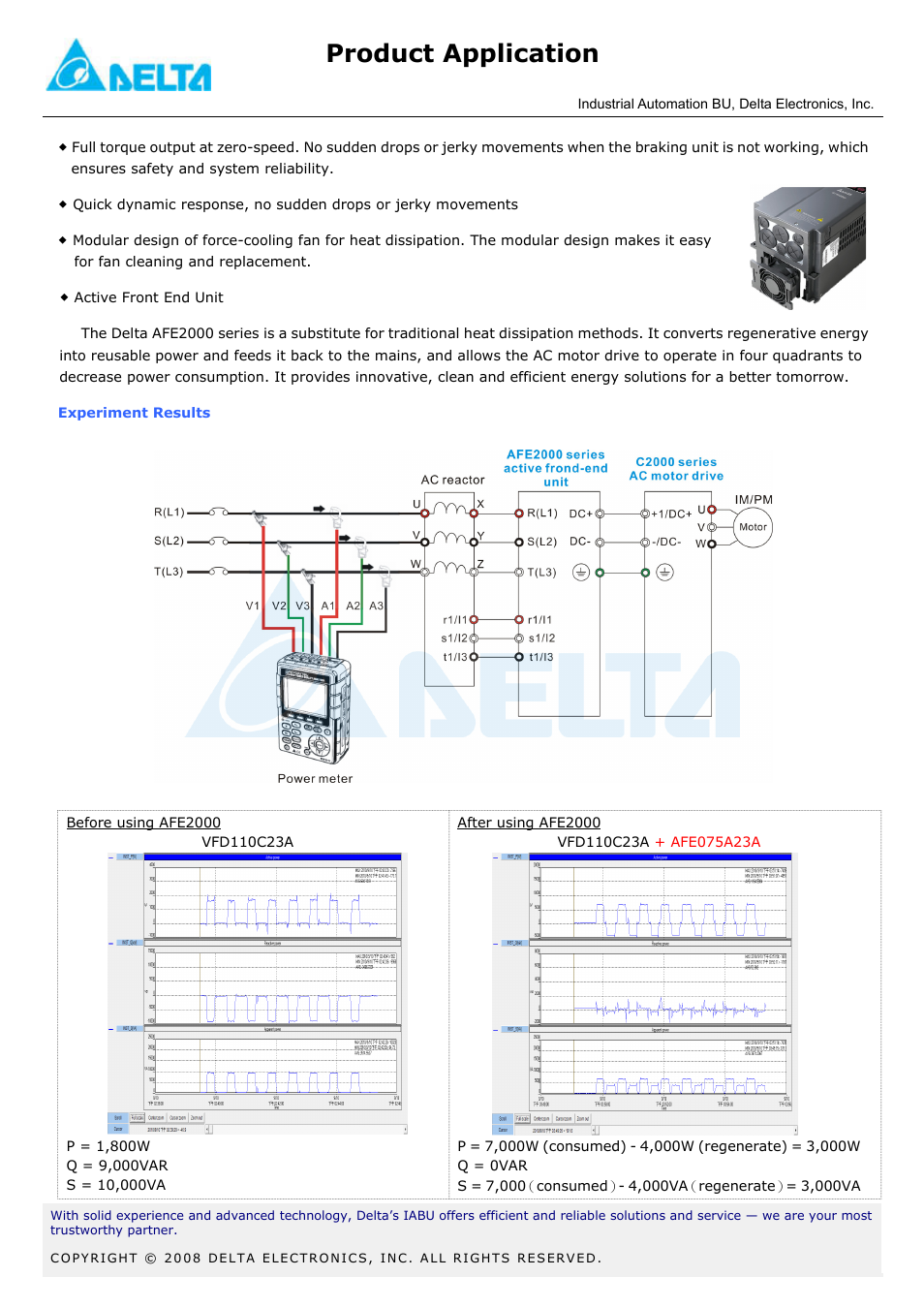 Product application | Delta AFE2000 User Manual | Page 3 / 5