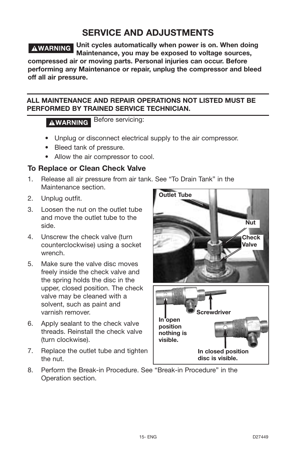 Service and adjustments | Delta 66-500-1 User Manual | Page 15 / 72