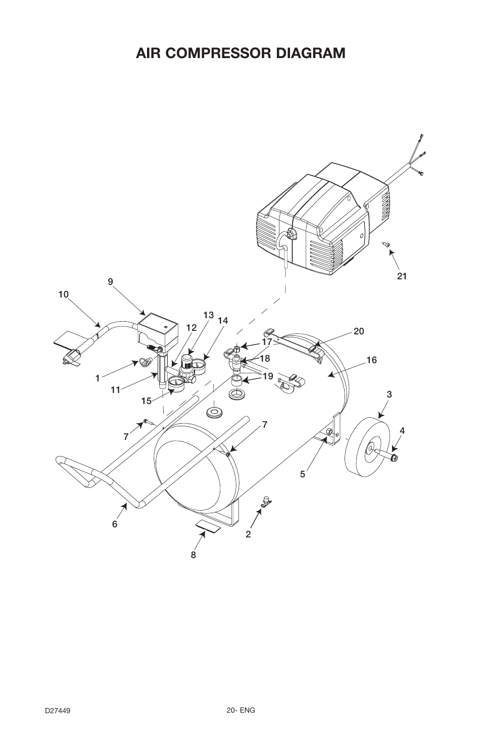 Air compressor diagram | Delta 66-500-1 User Manual | Page 20 / 72