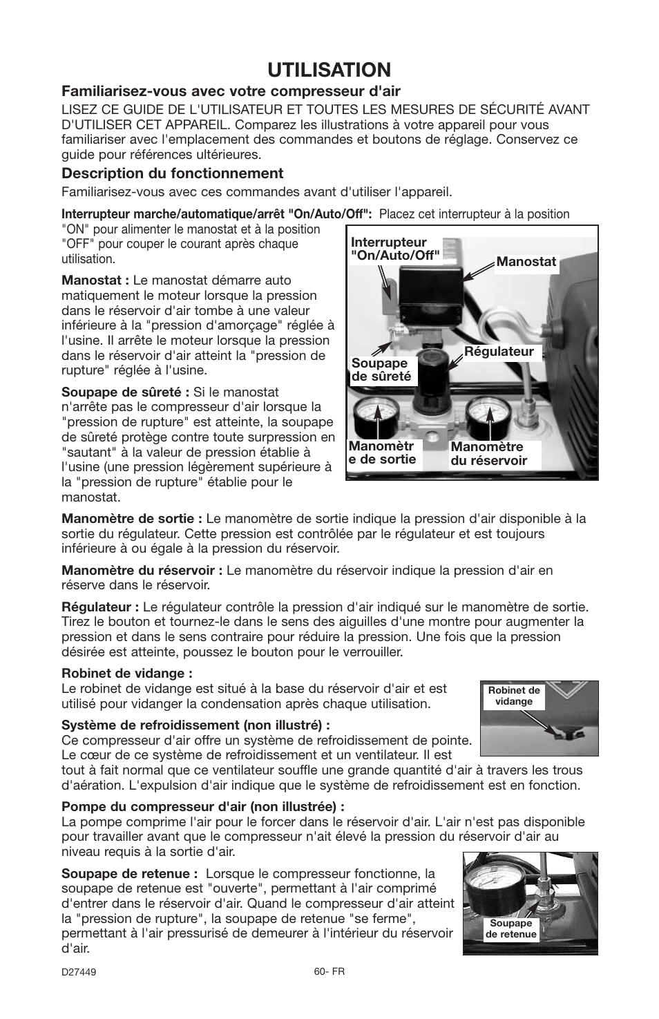 Utilisation | Delta 66-500-1 User Manual | Page 60 / 72