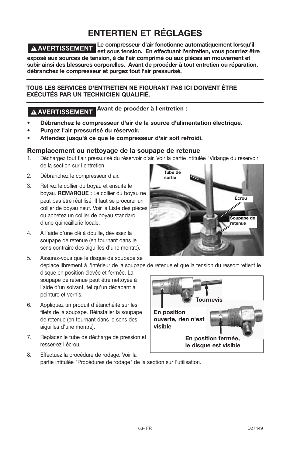 Entertien et réglages | Delta 66-500-1 User Manual | Page 63 / 72