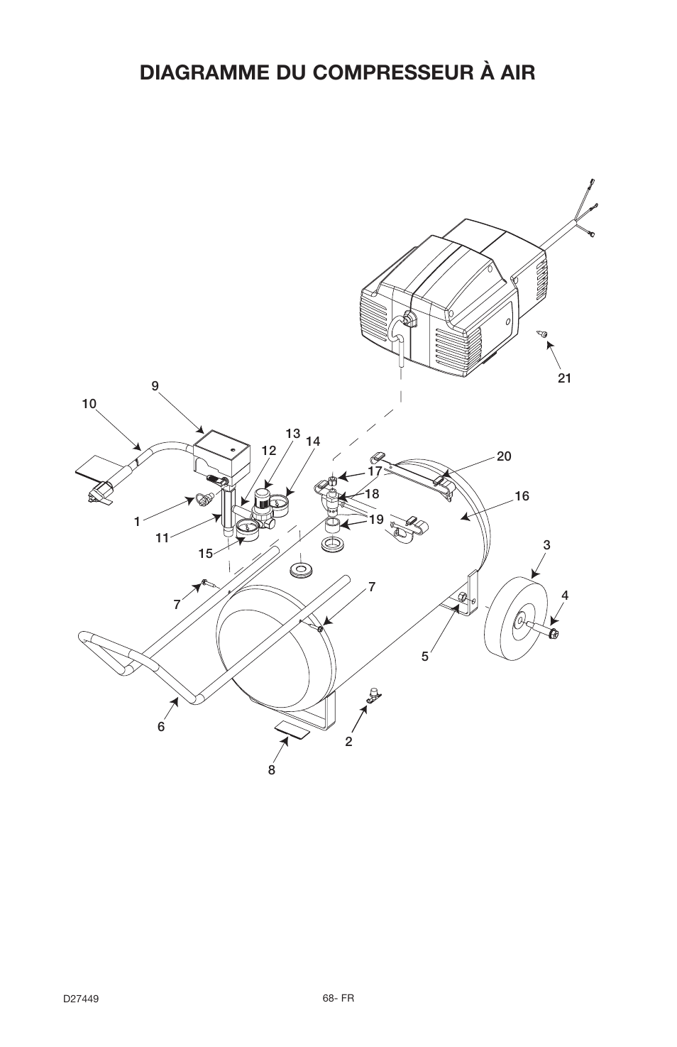 Diagramme du compresseur à air | Delta 66-500-1 User Manual | Page 68 / 72