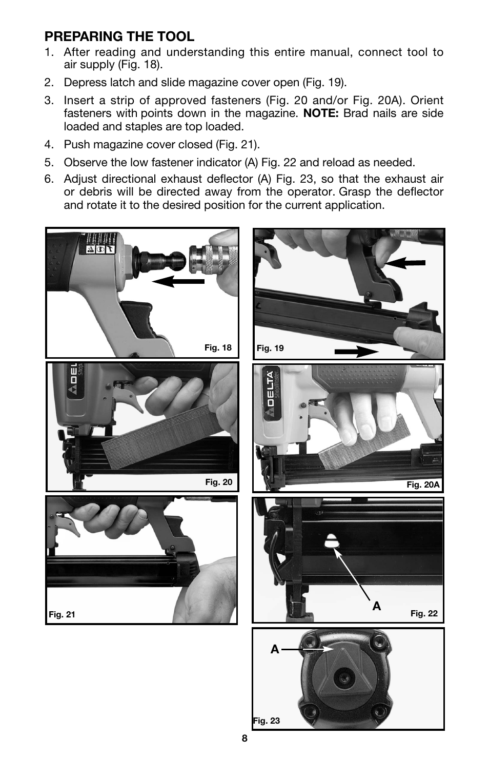 Preparing the tool | Delta DBN125 User Manual | Page 8 / 15