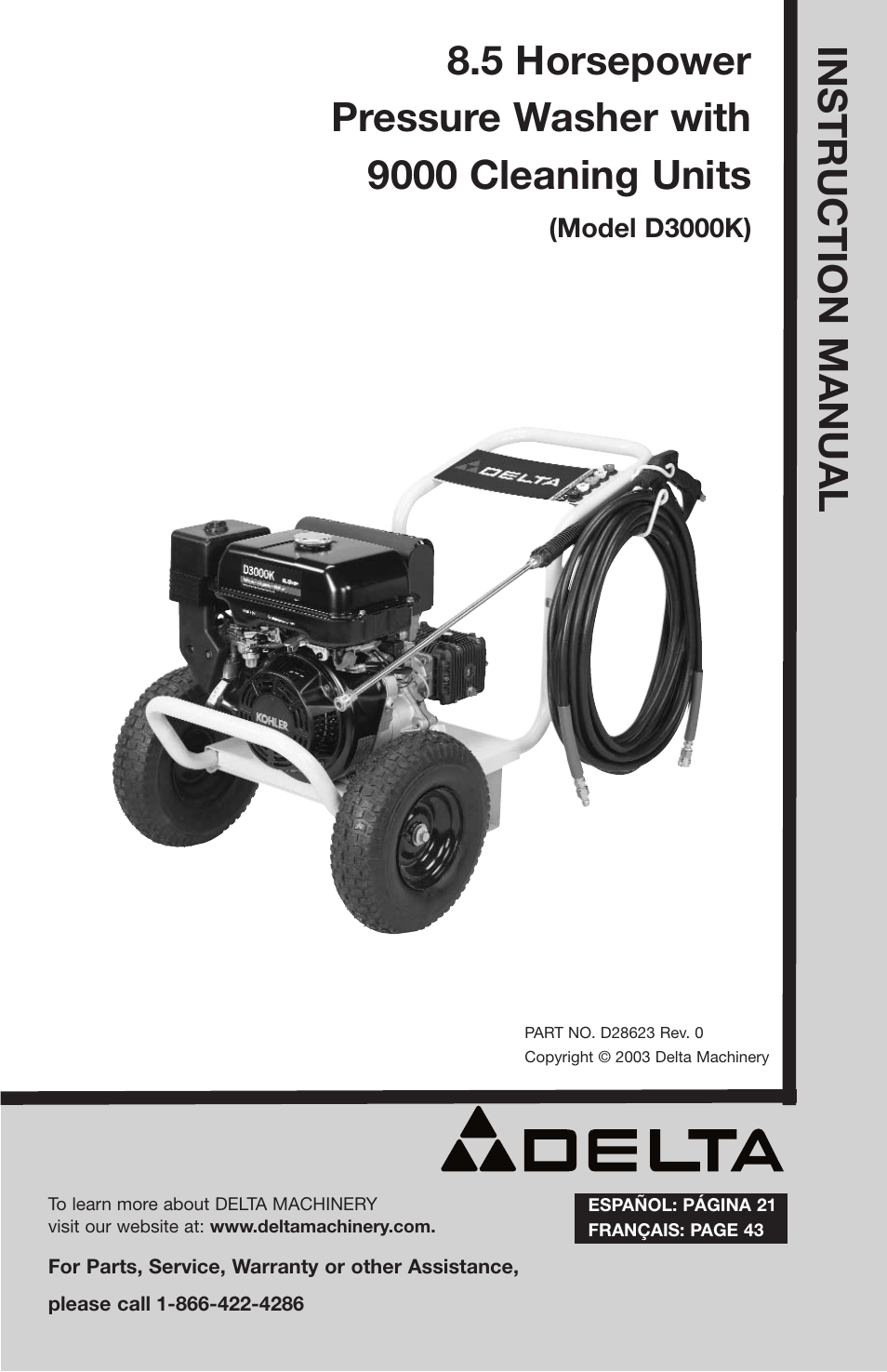 Delta D28623 User Manual | 64 pages