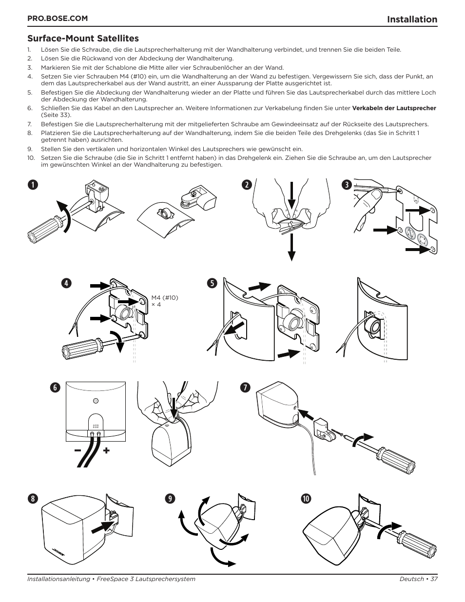 Bose Professional FreeSpace 3 Series II Acoustimass Subwoofer Module (Black) User Manual | Page 37 / 112