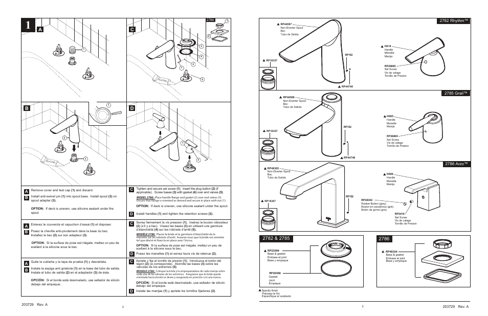 Ab c d | Delta 2782 Series User Manual | Page 2 / 2