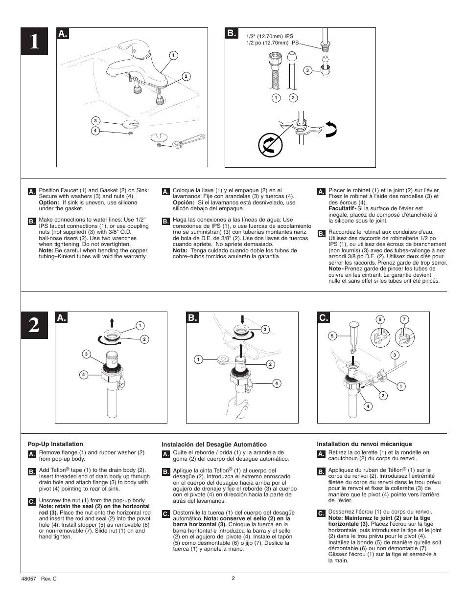 A. b, A. b. c | Delta 48057 User Manual | Page 2 / 6