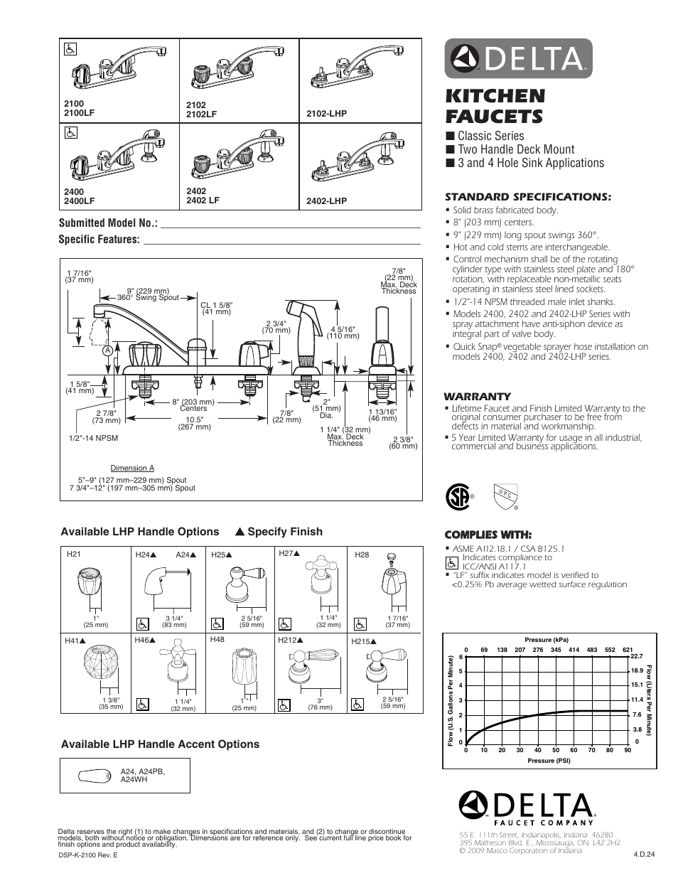 Delta 2102LF User Manual | 1 page