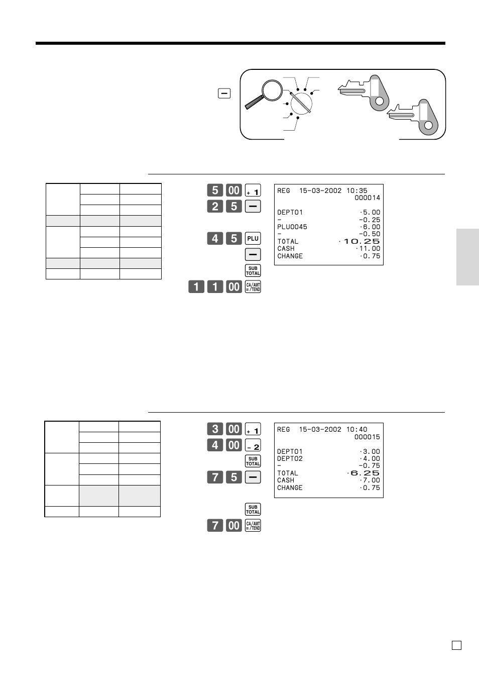 Basic operations and setups, Registering reductions, & 4- ' s 75 m s 7- a | Casio TE-2000 User Manual | Page 33 / 88