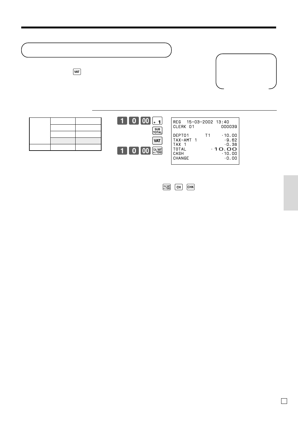 Printing vat breakdowns | Casio TE-2000 User Manual | Page 61 / 88