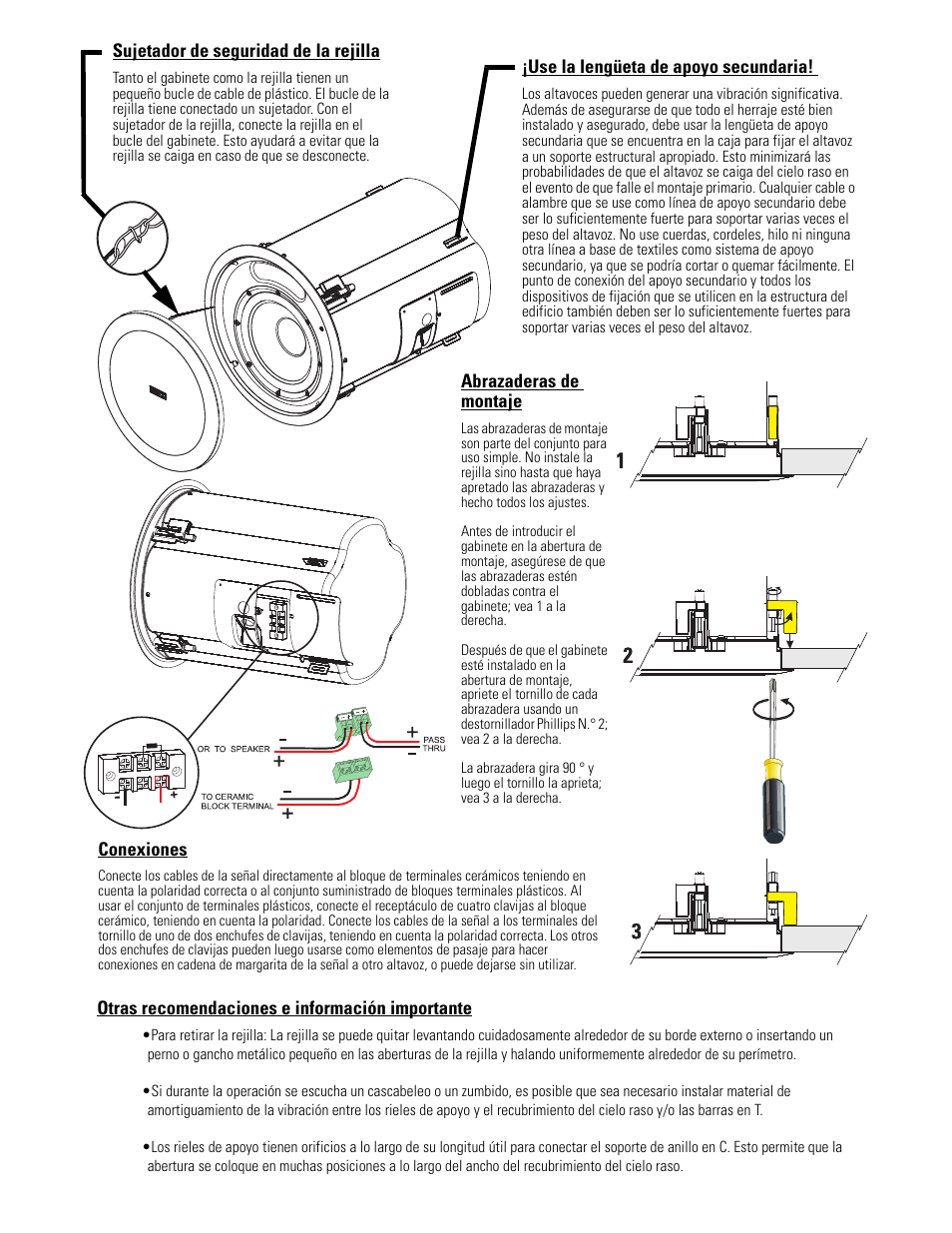 QSC Audio AD-C81TW Ceiling Mount Subwoofer System (White) User Manual | Page 12 / 40