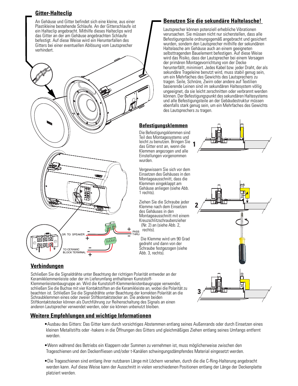 QSC Audio AD-C81TW Ceiling Mount Subwoofer System (White) User Manual | Page 28 / 40