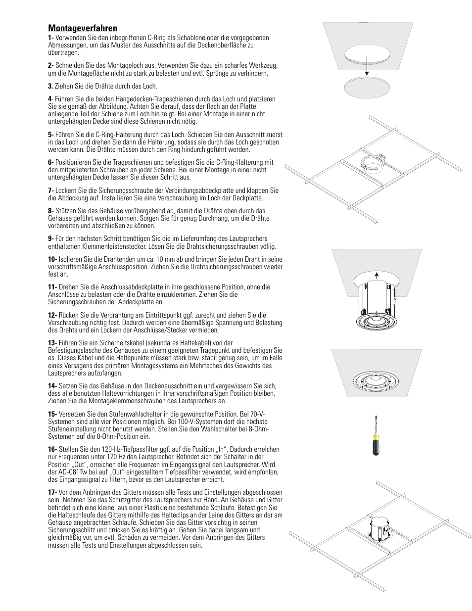 QSC Audio AD-C81TW Ceiling Mount Subwoofer System (White) User Manual | Page 29 / 40