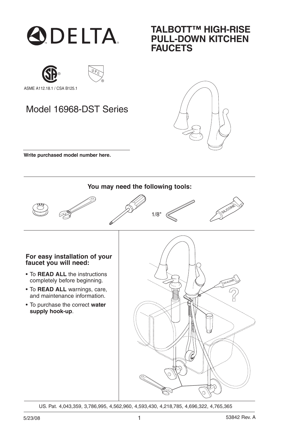 Delta 16968-DST Series User Manual | 40 pages