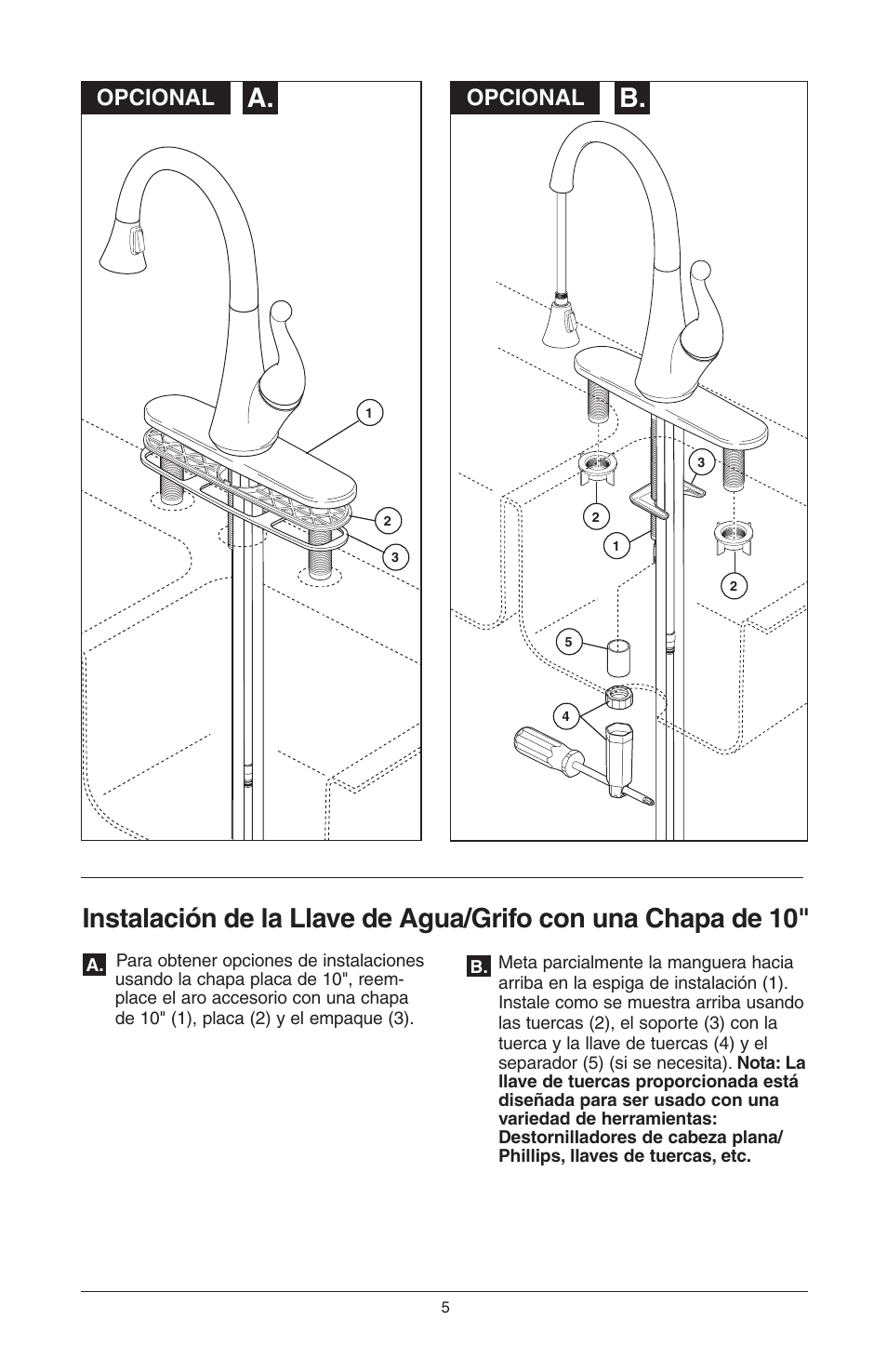 Opcional | Delta 16968-DST Series User Manual | Page 17 / 40