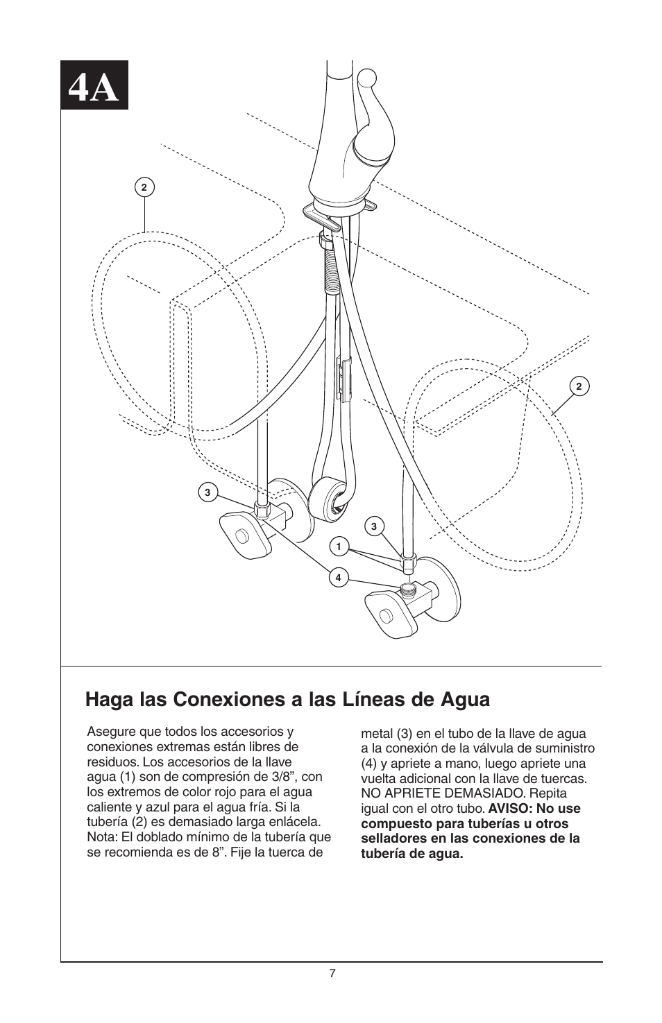 Haga las conexiones a las líneas de agua | Delta 16968-DST Series User Manual | Page 19 / 40