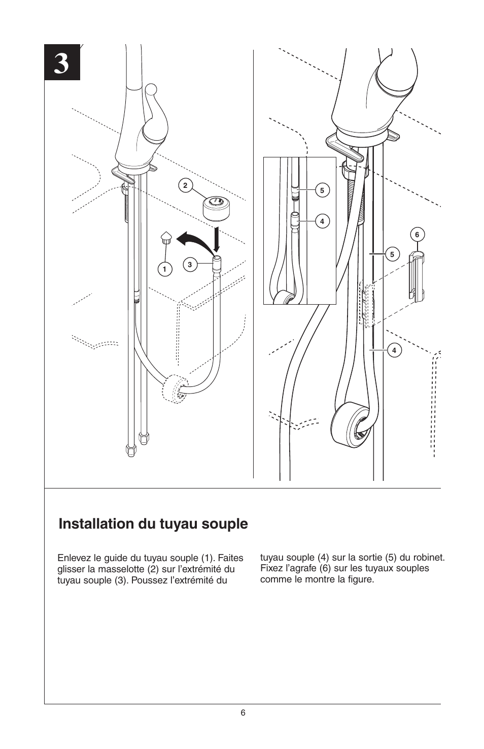 Installation du tuyau souple | Delta 16968-DST Series User Manual | Page 30 / 40