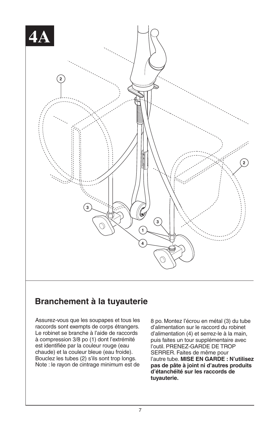 Branchement à la tuyauterie | Delta 16968-DST Series User Manual | Page 31 / 40