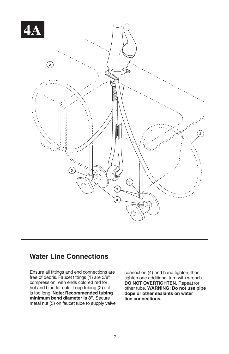 Water line connections | Delta 16968-DST Series User Manual | Page 7 / 40
