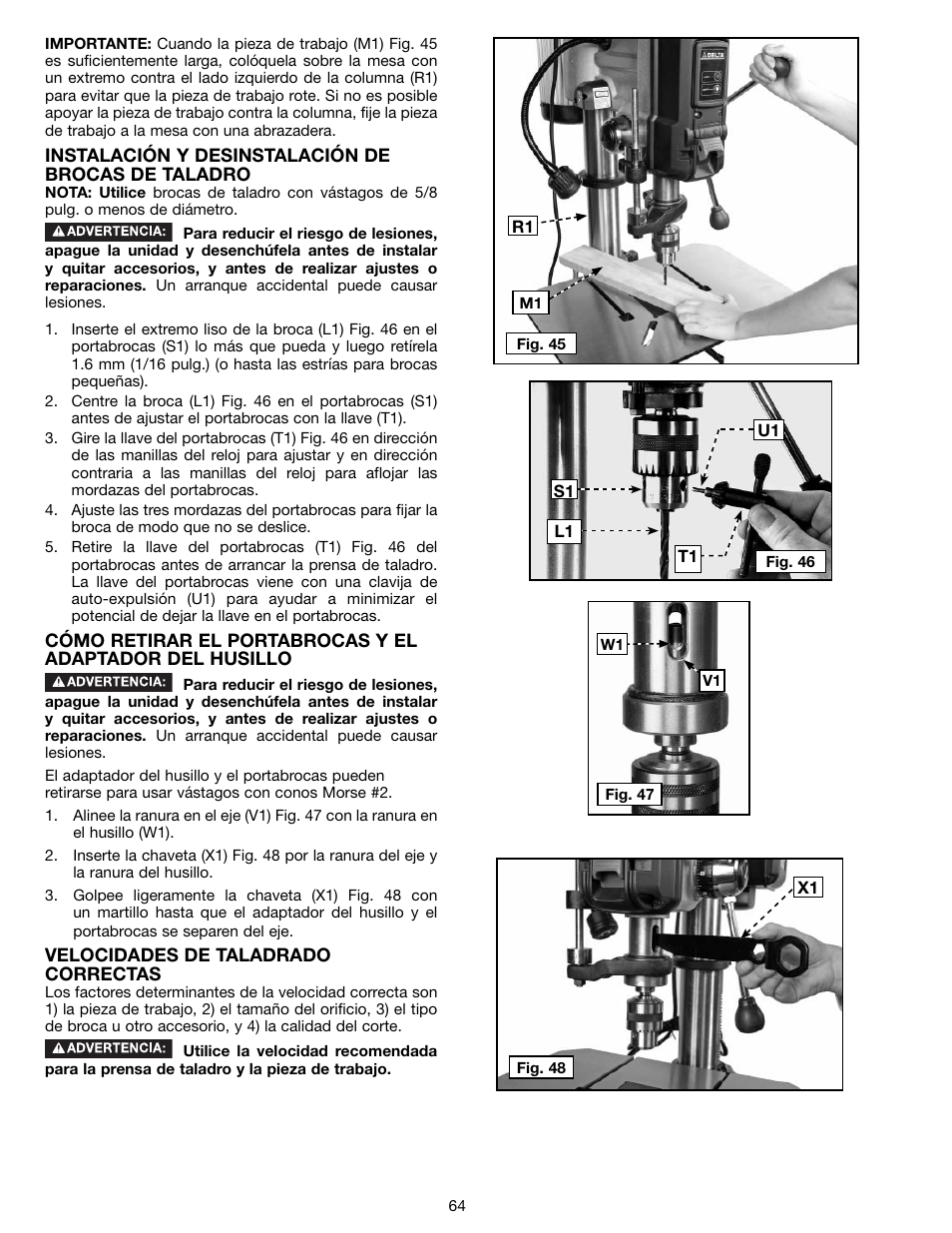 Delta 18-900L User Manual | Page 64 / 68