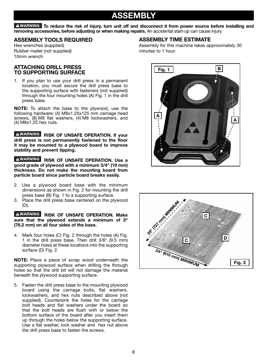 Assembly | Delta 18-900L User Manual | Page 8 / 68