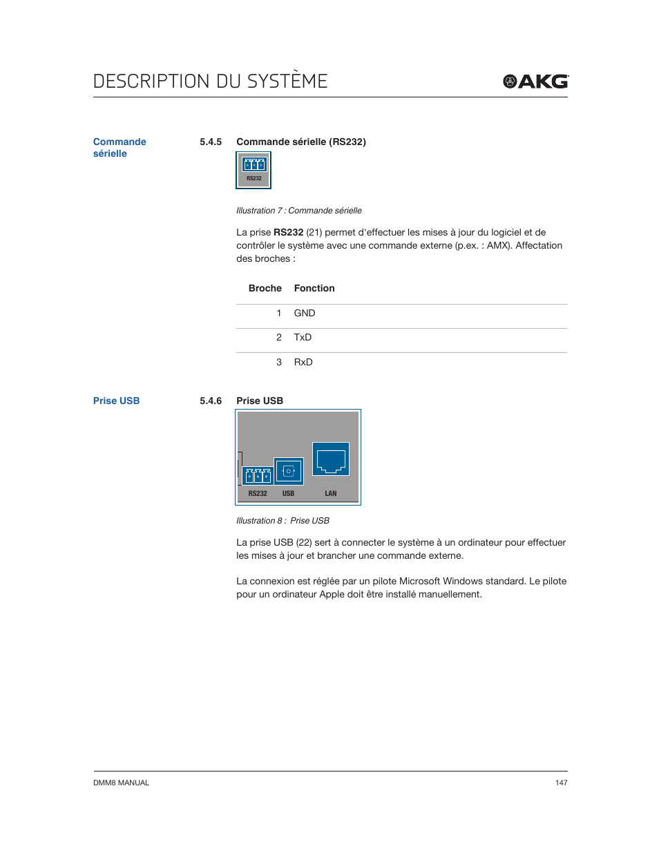 Description du système | Akg DMM8 ULD Digital Automatic Microphone Mixer with LAN and DANTE Interface User Manual | Page 147 / 259