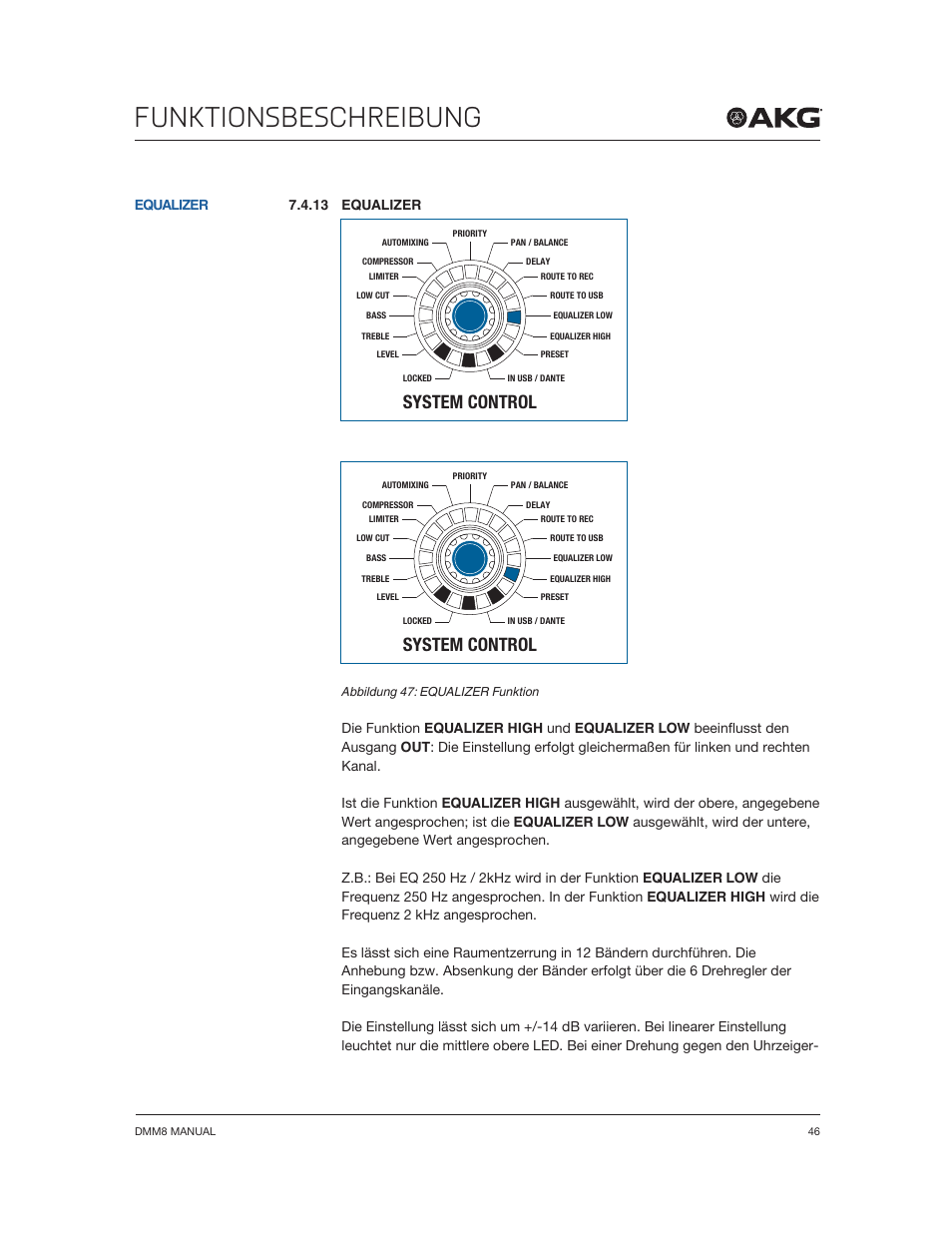 Funktionsbeschreibung, System control | Akg DMM8 ULD Digital Automatic Microphone Mixer with LAN and DANTE Interface User Manual | Page 46 / 259