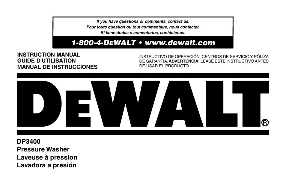 DeWalt DP3400 User Manual | 64 pages